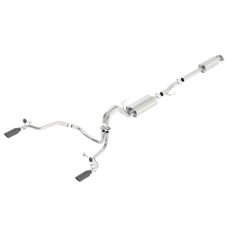 Borla 15-17 F-150 2.7/3.5L V6 EcoBoost / 5.0L V8 Black Chrome Cat-Back Touring Exhaust-SR1 Performance