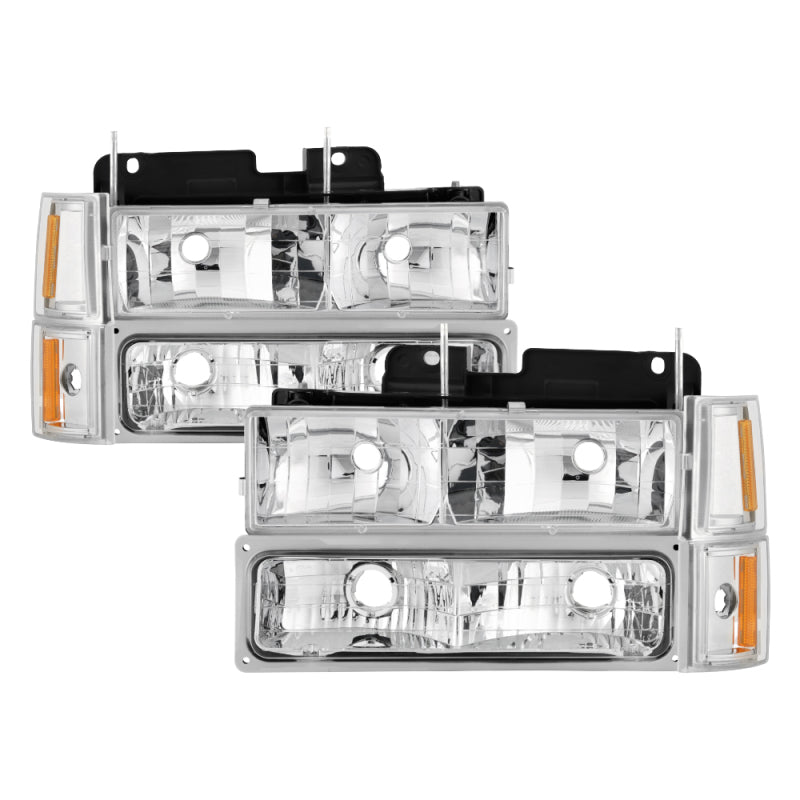 xTune GMC C/K Series 94-98 Headlights w/ Corner and Parking Lights - Chrome HD-JH-GCK94-C-SET-SR1 Performance
