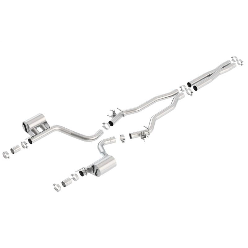 Borla 15-16 Dodge Charger Hellcat 6.2L V8 ATAK Catback Exhaust w/ Valves No Tips Factory Valance-SR1 Performance