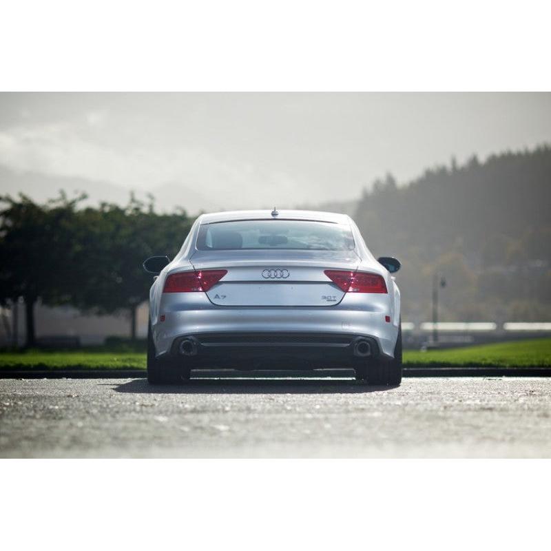 AWE Tuning Audi C7 A7 3.0T Touring Edition Exhaust - Dual Outlet Chrome Silver Tips-SR1 Performance