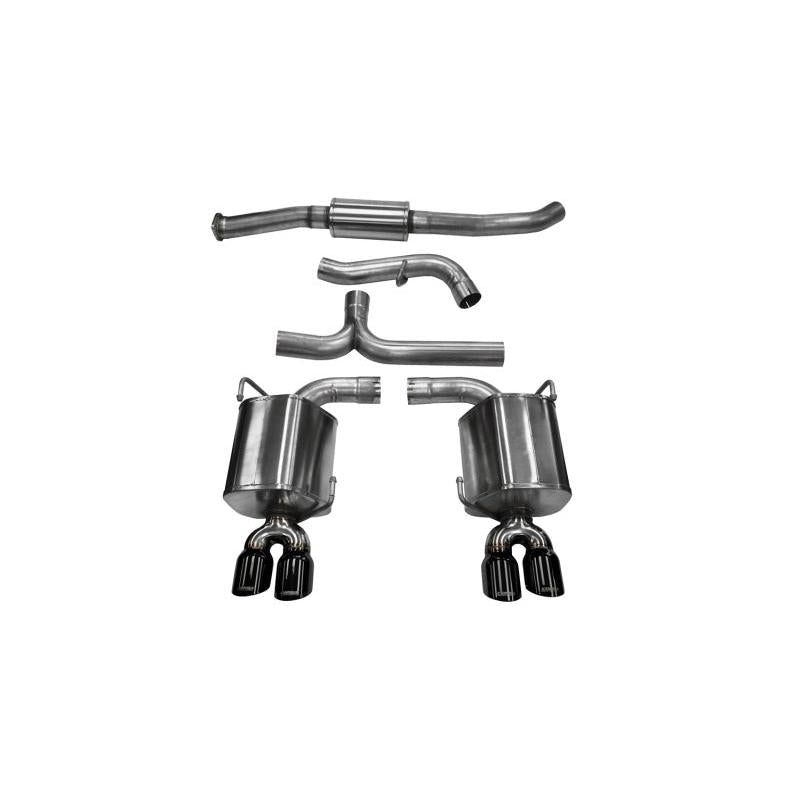 Corsa 2011-2014 Subaru Impreza Sedan STI 2.5L Turbo Manual Black Sport Cat-Back Exhaust-SR1 Performance