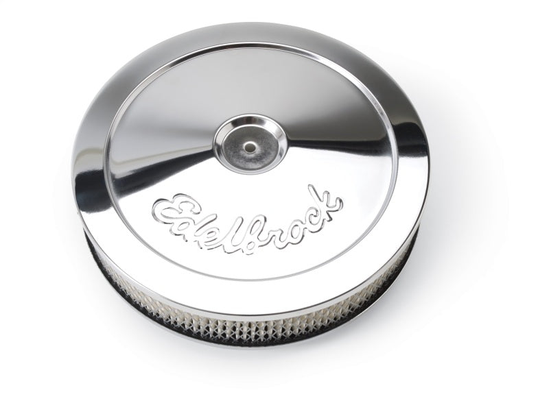 Edelbrock Air Cleaner Pro-Flo Series Round Steel Top Paper Element 10In Dia X 3 5In Chrome-SR1 Performance