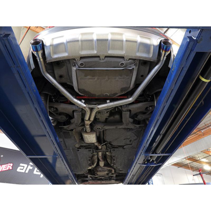 afe MACH Force-Xp 13-16 Audi Allroad L4 SS Axle-Back Exhaust w/ Polished Tips-SR1 Performance