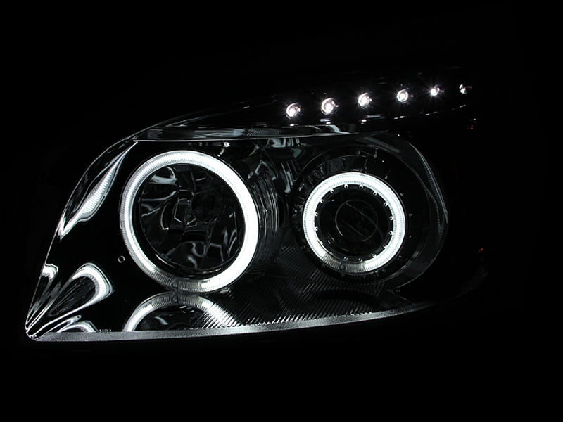 ANZO 2006-2008 Toyota Rav4 Projector Headlights w/ Halo Chrome (CCFL)-SR1 Performance
