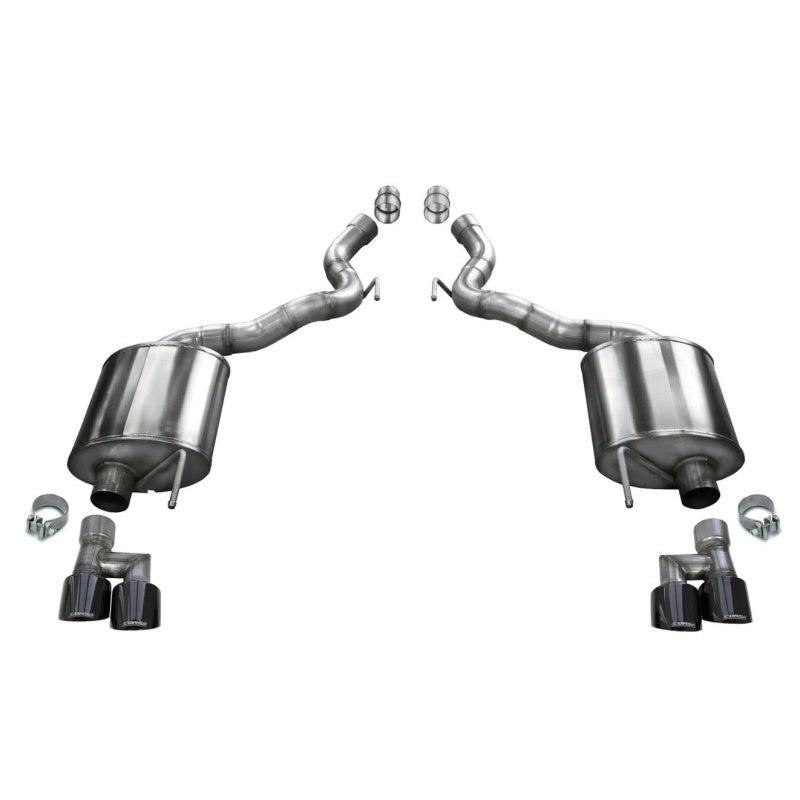 Corsa 2018-2023 Ford Mustang GT Convertible Sport Axle-Back Exhaust w/ Black PVD 4in Tips-SR1 Performance
