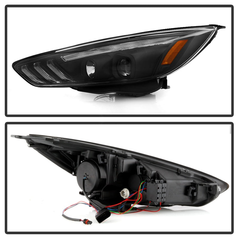 Spyder 15-18 Ford Focus Projector Headlights - Seq Turn Light Bar - Black PRO-YD-FF15-LBSEQ-BK-SR1 Performance