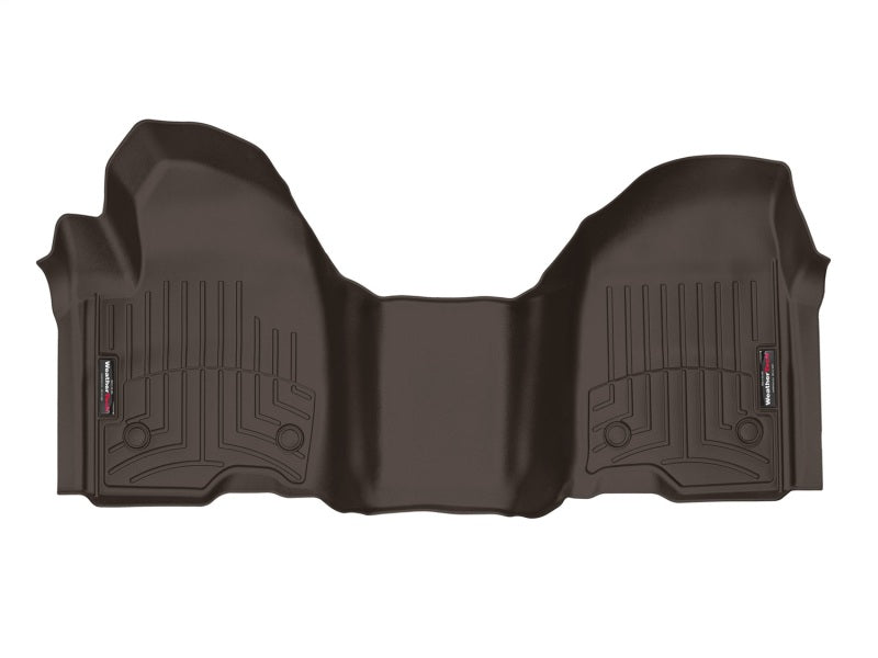 WeatherTech DigitalFit Front FloorLiner for 2019 Chevrolet Silverado 1500 – Cocoa, Over The Hump