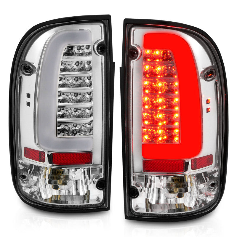 ANZO 95-00 Toyota Tacoma LED Taillights Chrome Housing Clear Lens (Pair)-SR1 Performance