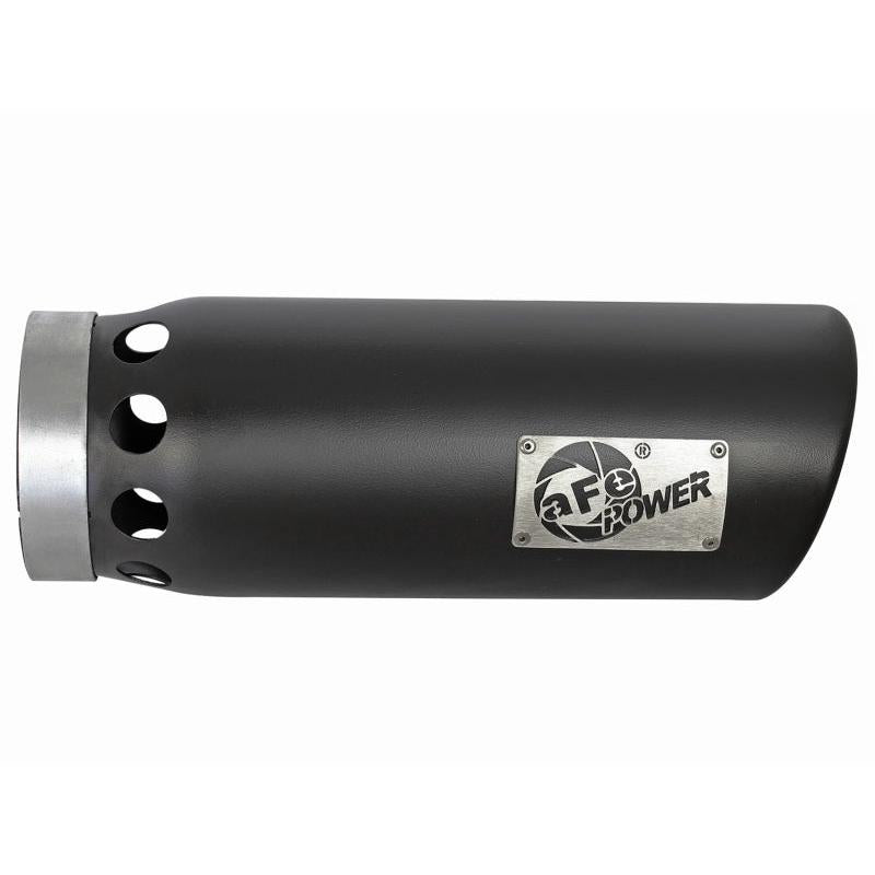 aFe MACHForce XP Cat-Back SS-304 5in Interooled Exhaust Tip 5in In x 6in Outx16inL Bolt-On Right Blk-SR1 Performance