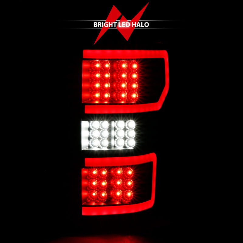 ANZO 18-19 Ford F-150 LED Taillight Black Housing Clear Lens Red Light Bar W/Sequential-SR1 Performance