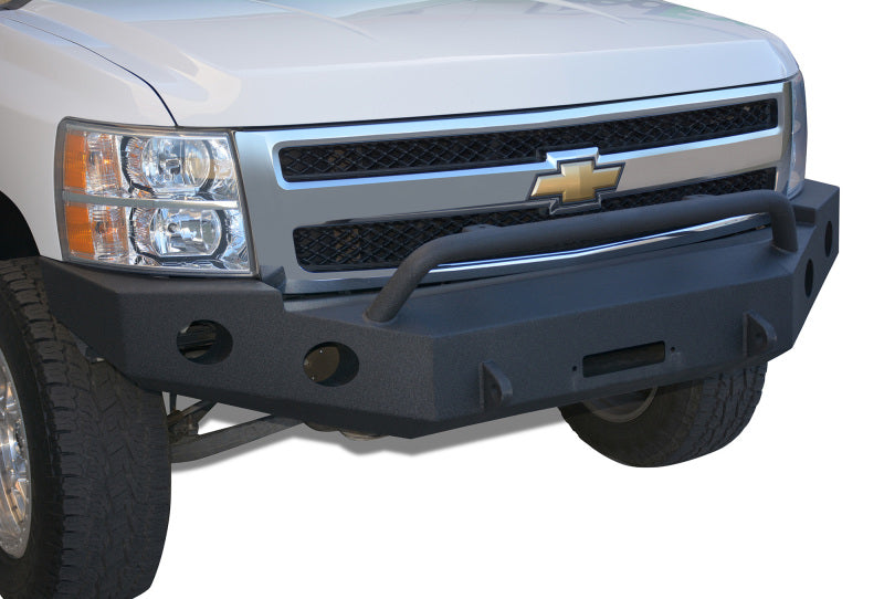 DV8 Offroad Silverado 1500 Front Bumper - Black Powder Coated for 2007-2013 Chevrolet Silverado 1500