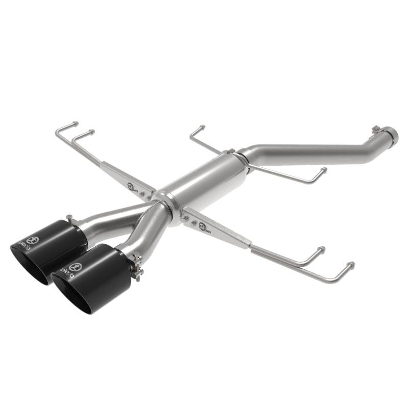aFe Takeda 2.5in 304SS Axle-Back Exhaust System 17-19 Honda Civic Type R L4-2.0L (t) - Black Tip-SR1 Performance