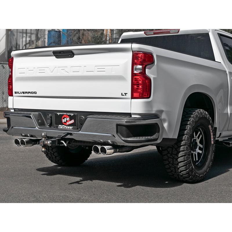 aFe Vulcan Series 3in-2-1/2in 304 SS Cat-Back 2019 GM Silverado 1500 V8-5.3L w/ Polished Tips-SR1 Performance