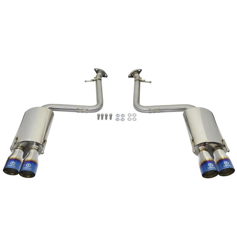 aFe Takeda 16-17 Lexus RC 200T 2.0L (t) 2in. SS Axle-Back Exhaust System w/Polished Blue Tips-SR1 Performance