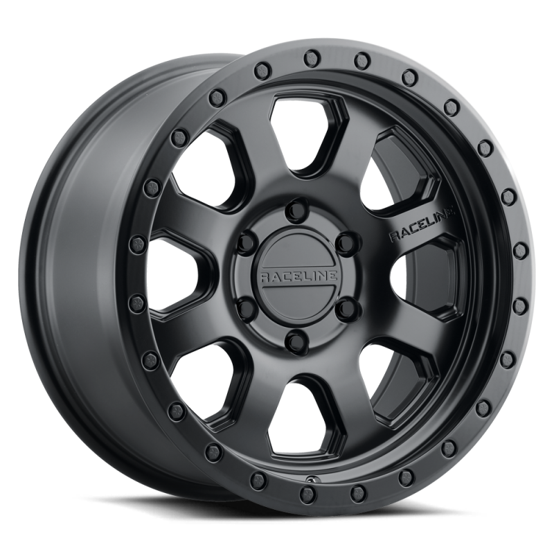 Raceline 959B Avenger 20x9 Inch Satin Black Alloy Wheel - 8x165.1 Bolt Pattern, Zero Offset, 130.81mm Hub Bore