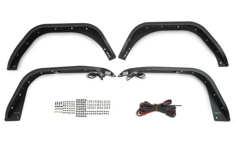 DV8 Offroad Jeep Wrangler JL Slim Fender Flares - Part Number FDJL-07