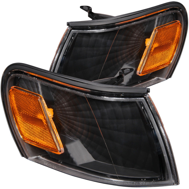 ANZO Corner Lights 1993-1997 Toyota Corolla Euro Corner Lights Black w/ Amber Reflector-SR1 Performance