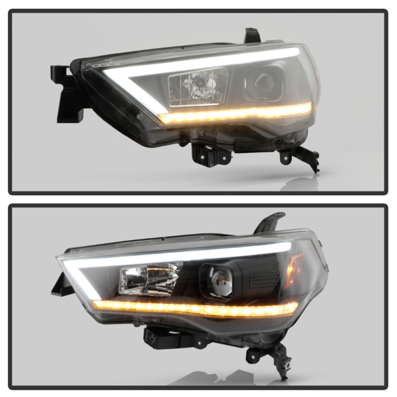 Spyder 14-20 Toyota 4Runner Projector Headlights w/Seq. LED Turn Sig. LED White Light Bar Park Light-SR1 Performance