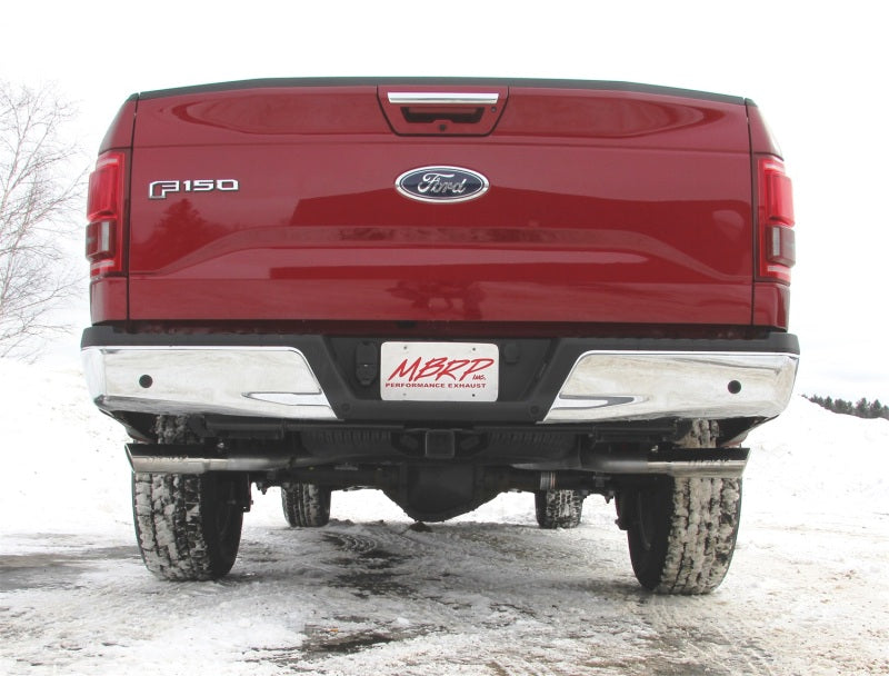MBRP 2015 Ford F-150 2.7L / 3.5L EcoBoost 2.5in Cat Back Dual Side Split Alum Exhaust System-SR1 Performance