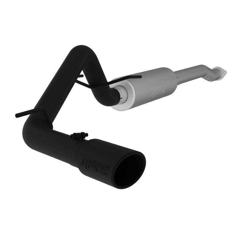 MBRP 2016 Toyota Tacoma 3.5L Cat Back Single Side Exit Black Exhaust System-SR1 Performance