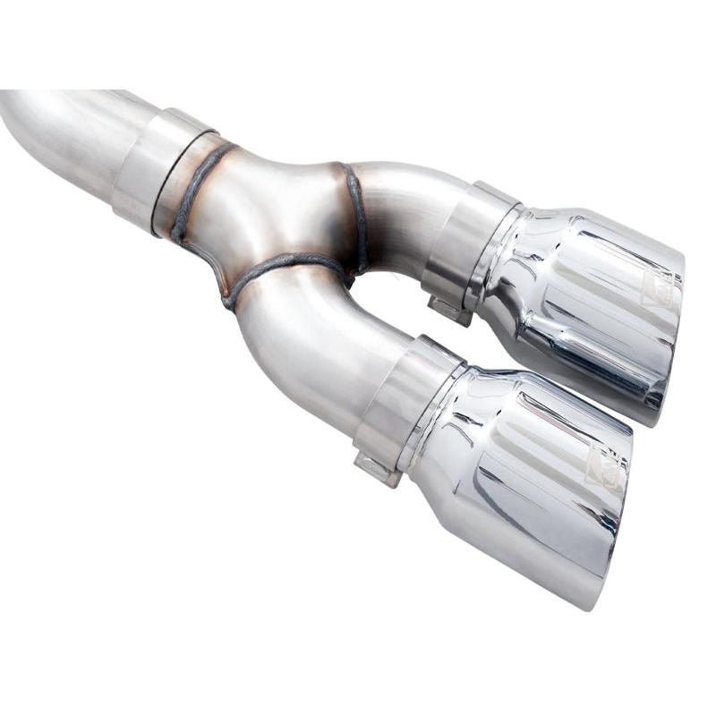 AWE 0FG 21+ Ford F150 Dual Side Exit Cat-Back Exhaust- 4.5in Chrome Silver Tips-SR1 Performance