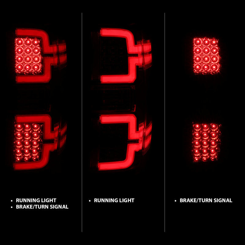 ANZO 2014-2018 Chevy Silverado 1500 LED Taillights Chrome-SR1 Performance