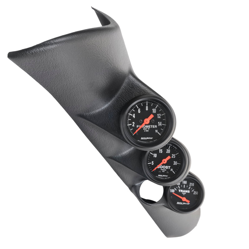 Autometer 98-02 Ram L6-5.9L Diesel A-Pillar Z-Gauge Kit Boost/EGT/Trans 35PSI / 1600 Deg / 250 Deg-SR1 Performance