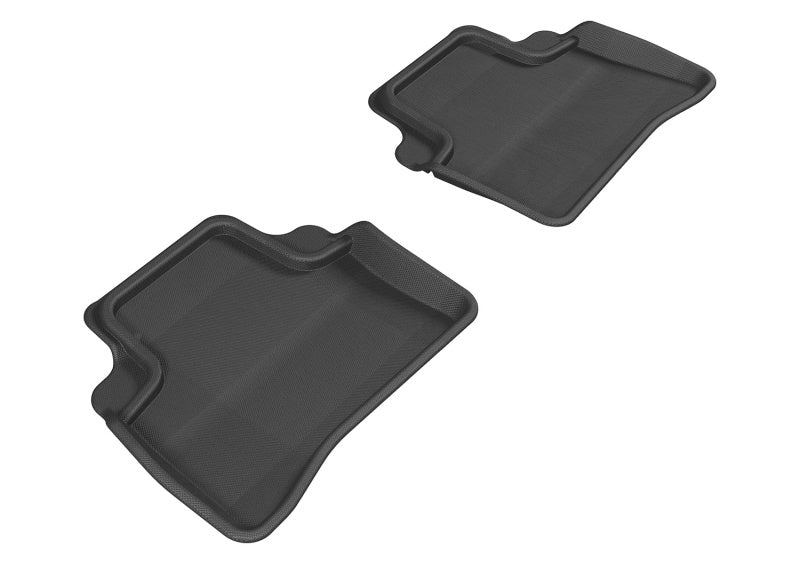 3D MAXpider 2010-2016 Mercedes-Benz E-Class W212 Kagu 2nd Row Floormats - Black-SR1 Performance