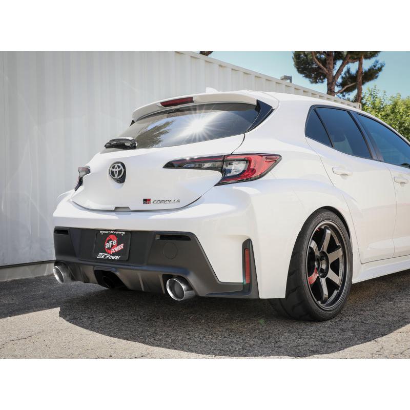 aFe 23-24 Toyota GR Corolla L3 1.6L (t) Gemini XV 3in to 2-1/2in Cat Back Exhaust w/ Polished Tips-SR1 Performance