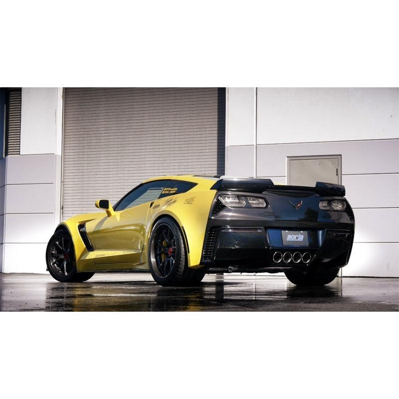 Borla 15 Chevy Corvette C7 ZO6 6.2L w/o AFM w/ NPP ATAK Quad RD RL IC Tips Center Rear Exit Exh-SR1 Performance