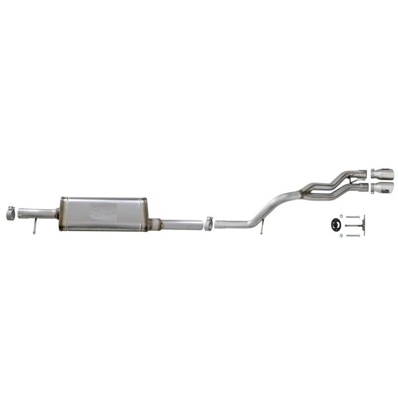 aFe Rebel Series 2.5in SS Cat-Back Exhaust w/ Polished Tip 07-18 Jeep Wrangler (JK) V6 3.6/3.8L 4dr-SR1 Performance