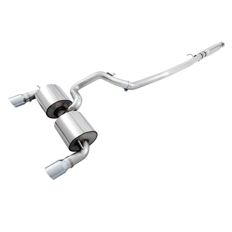 AWE Tuning Ford Focus RS Touring Edition Cat-back Exhaust- Resonated - Chrome Silver Tips-SR1 Performance