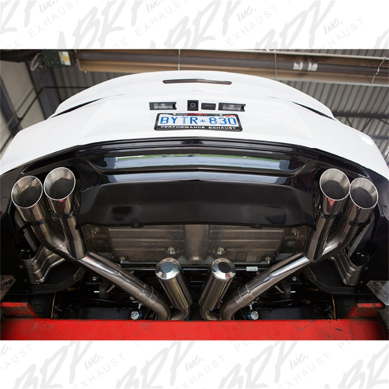 MBRP 2016 Chevy Camaro V8 6.2L 6spd 3in T409 Race Dual Cat Back w/ 4.5in Quad Dual Wall Tips-SR1 Performance