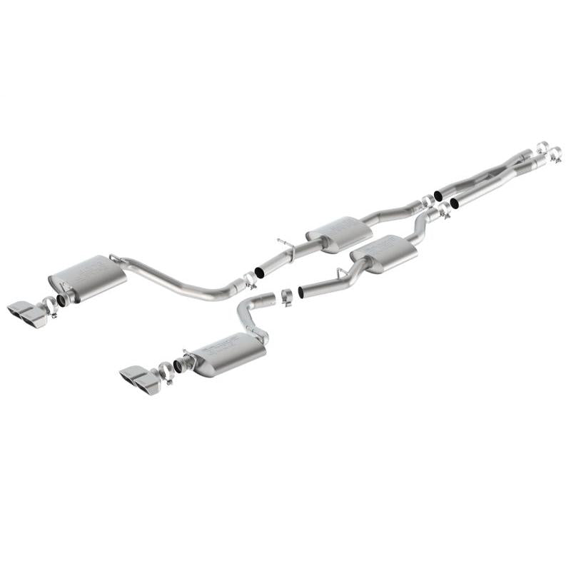 Borla 15-16 Dodge Challenger R/T 5.7L Dual Rectangle Angle Cut Dual Split Rear Exit S-Type Exhaust-SR1 Performance