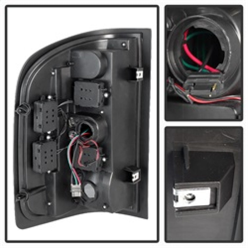 Xtune Chevy Silverado 07-13 LED Tail Lights Black Smoke ALT-JH-CS07-LED-BKSM-SR1 Performance