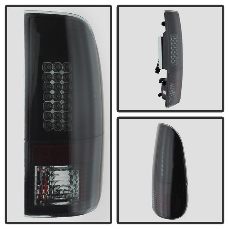 Spyder Ford F150 side 97-03/F250 Super Duty 99-07 LED Tail Lights Blk Smke ALT-YD-FF15097-LED-BSM-SR1 Performance