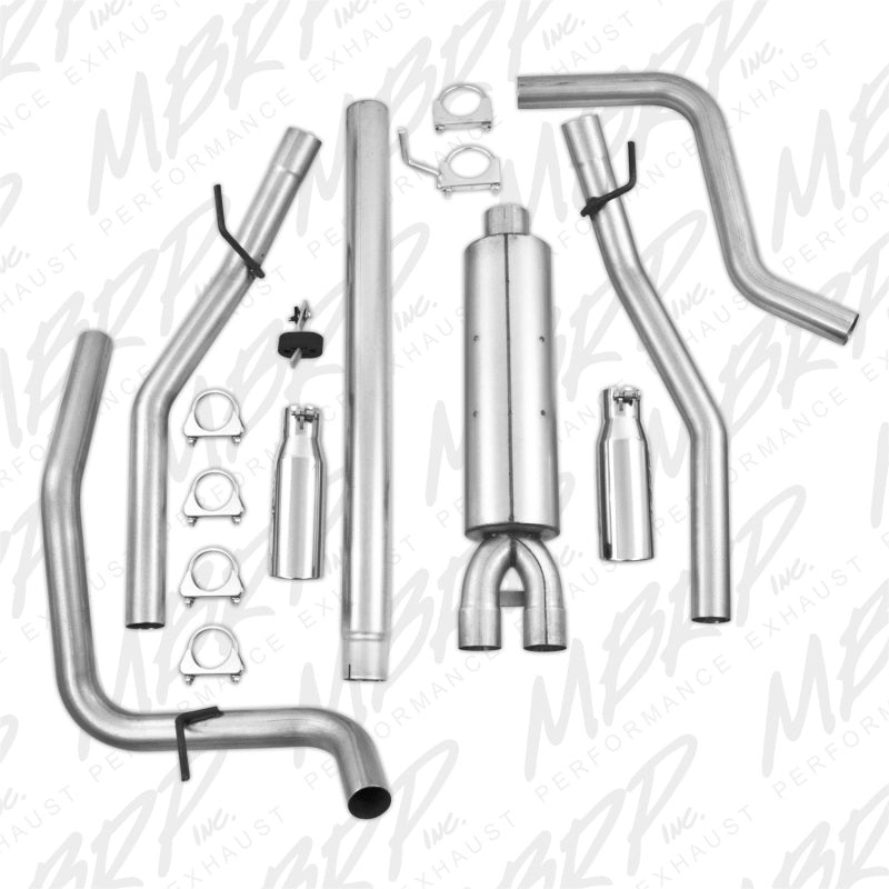 MBRP 2004-2008 Ford F150 4.6/5.4L EC/CC-SB Cat Back Dual Split Rear-SR1 Performance