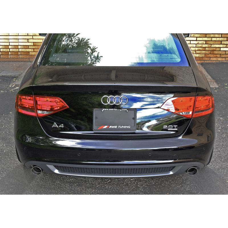 AWE Tuning Audi B8 A4 Touring Edition Exhaust - Dual Outlet Polished Silver Tips-SR1 Performance