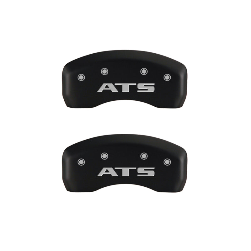 MGP 4 Caliper Covers Engraved Front Cadillac Engraved Rear ATS Red finish silver-SR1 Performance