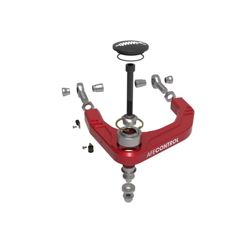 aFe Control 05-23 Toyota Tacoma Upper Control Arms - Red Anodized Billet Aluminum-SR1 Performance