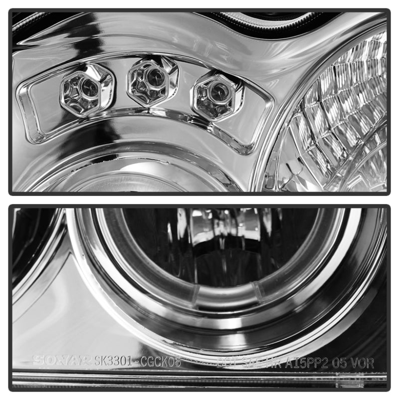Spyder Jeep Grand Cherokee 05-07 Projector Headlights LED Halo LED Chrm Low 9006 PRO-YD-JGC05-HL-C-SR1 Performance