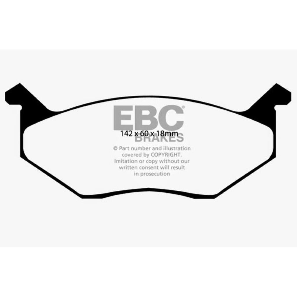 EBC Redstuff Ceramic Low Dust Front Brake Pads for 1973 Dodge Dart, Plymouth Duster, and More – Part Number DP3678C
