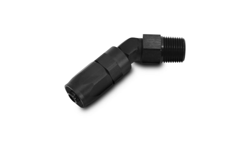 Vibrant -6AN Male NPT 45Degree Hose End Fitting - 3/8 NPT