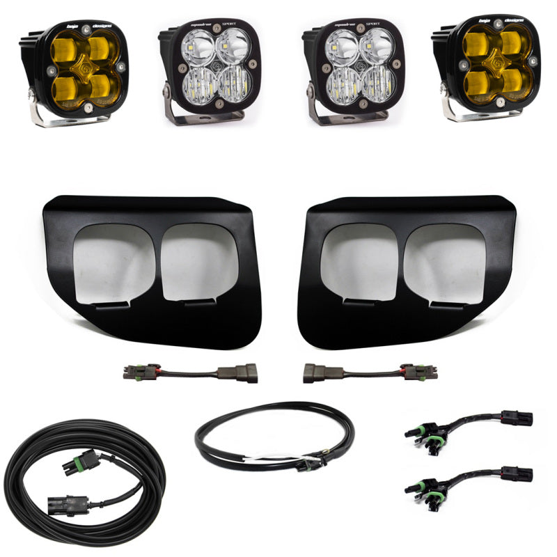 Baja Designs Ford Super Duty (20-On) Fog Lights FPK Amber SAE/Sport DC Baja Designs w/Upfitter-SR1 Performance