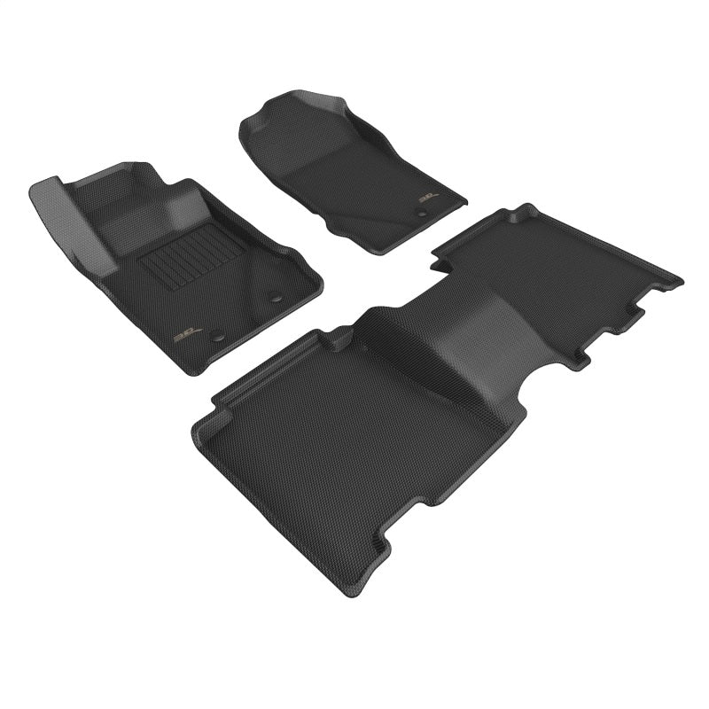 3D MAXpider 21-24 Ford Bronco Kagu Floor Mat 1st/2nd Row - Black-SR1 Performance