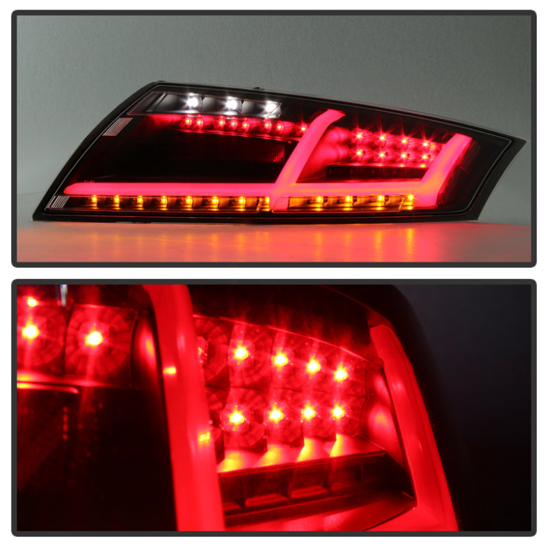 Spyder Audi TT 07-12 LED Tail Lights Black ALT-YD-ATT07-LED-BK-SR1 Performance
