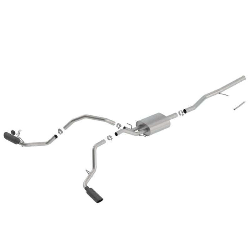 Borla 14-18 Chevrolet Silverado 1500 5.3L V8 AT/MT 4DR CC ATAK Catback Exhaust w/Black Chrome Tips-SR1 Performance