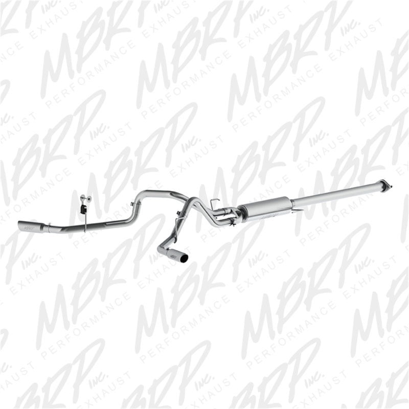 MBRP 2015 Ford F-150 2.7L / 3.5L EcoBoost 2.5in Cat Back Dual Side Split Alum Exhaust System-SR1 Performance