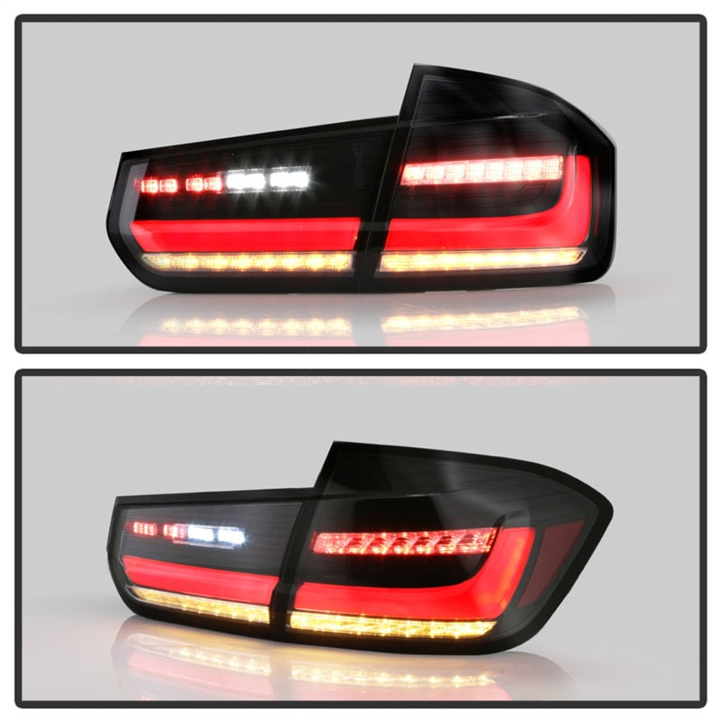 Spyder BMW 3 Series F30 2012-2018 Full LED Tail Lights (ALT-YD-BMWF3012-SEQ-BK) - Black-SR1 Performance