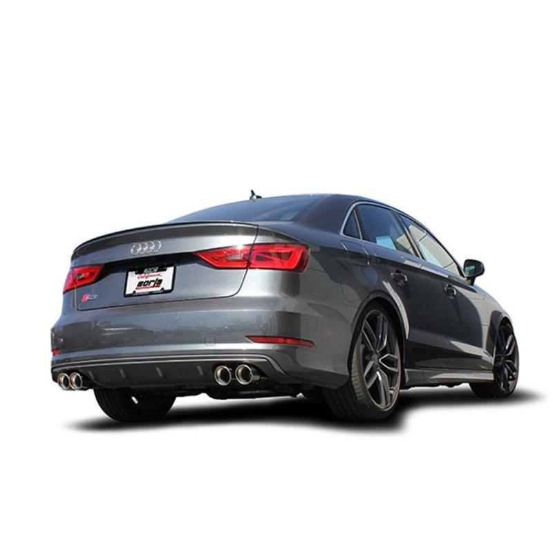Borla 13-15 Audi S3 S-Type Dual Round Rolled Catback Exhaust-SR1 Performance